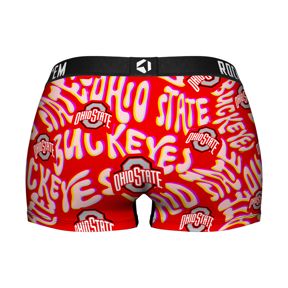 Ohio State Buckeyes - Twisted Wordmark Women's Boy Shorts
