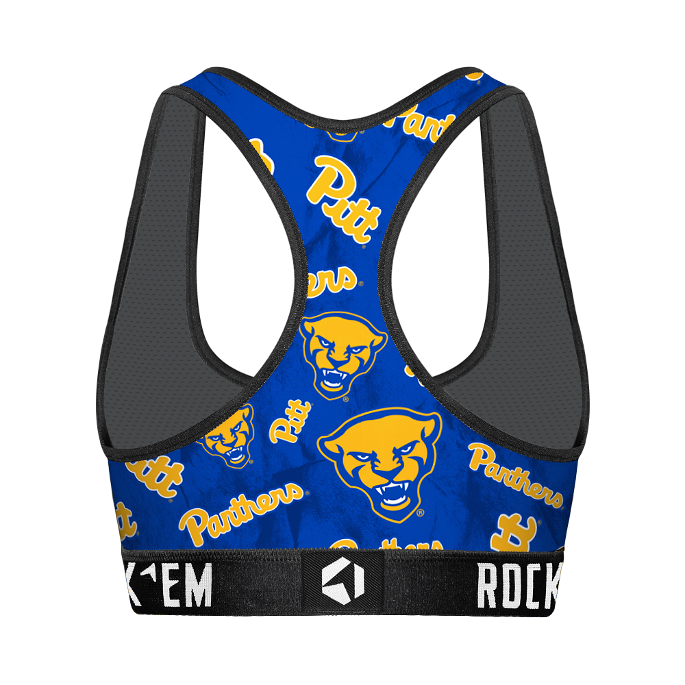 Pittsburgh Panthers - Logo All-Over Women's Sports Bra