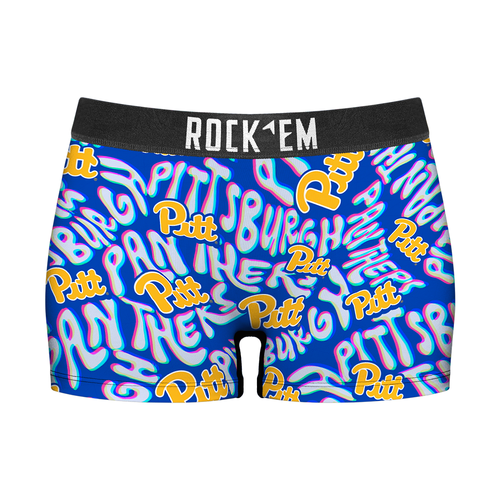 Pittsburgh Panthers - Twisted Wordmark Women's Boy Shorts