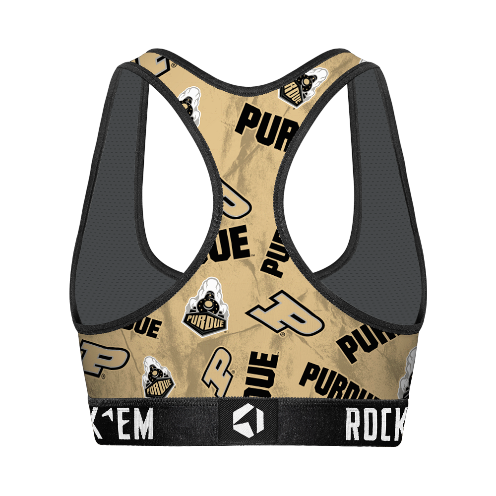 Purdue Boilermakers - Logo All-Over Women's Sports Bra