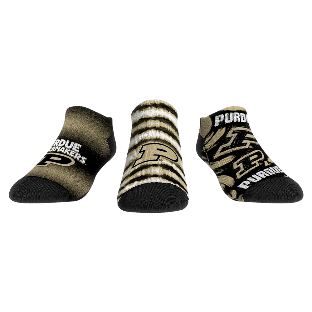 Purdue Boilermakers - Low Cut - Make Some Noise (3-Pack) Socks
