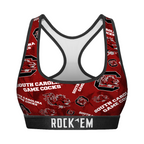 South Carolina Gamecocks - Logo All-Over Women's Sports Bra
