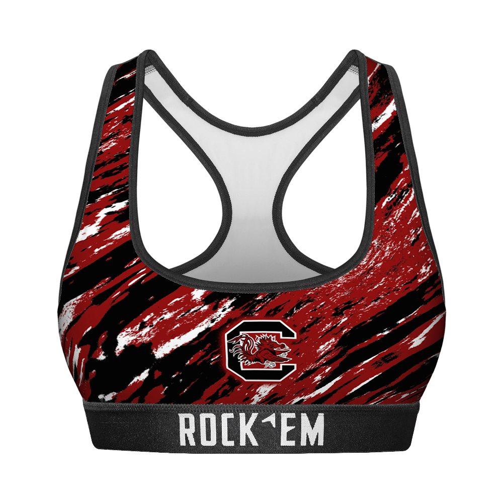 South Carolina Gamecocks - Retro Paint Women's Sports Bra
