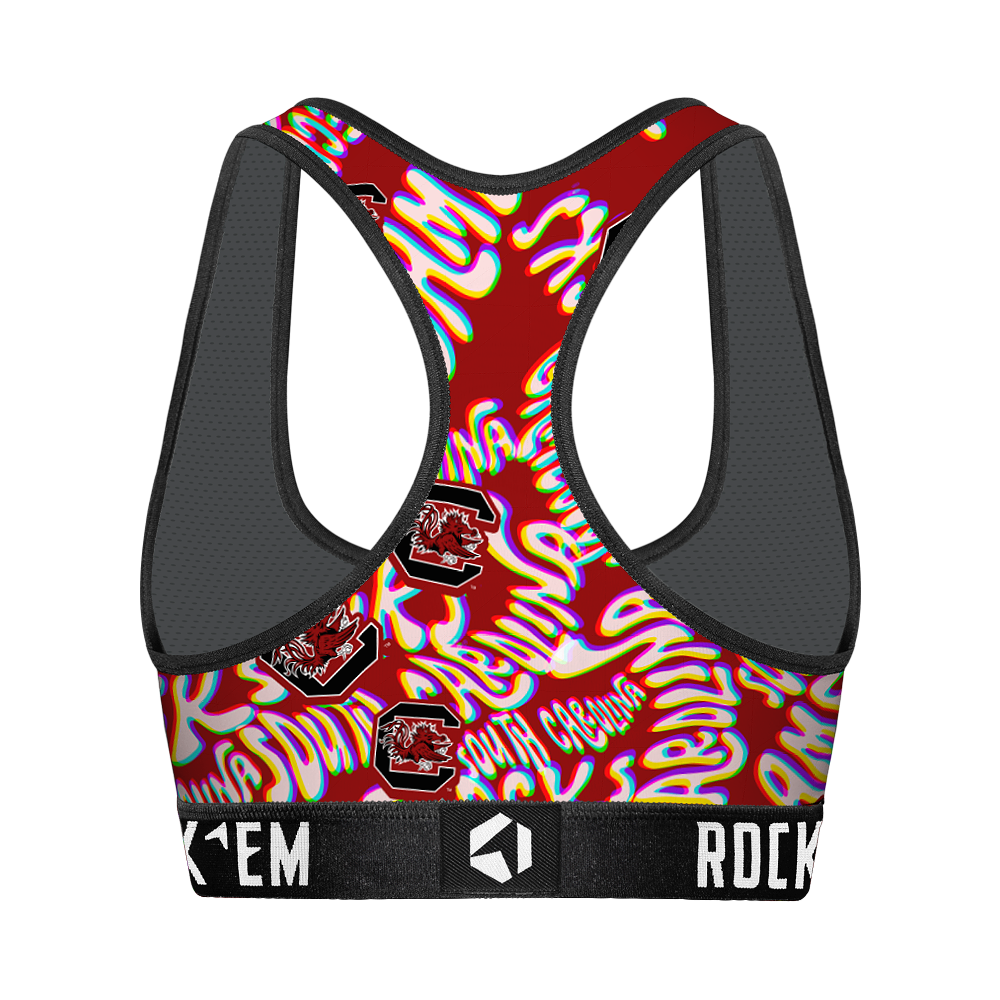 South Carolina Gamecocks - Twisted Wordmark Women's Sports Bra