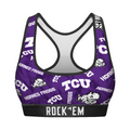 TCU Horned Frogs - Logo All-Over Women's Sports Bra