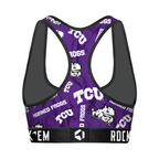 TCU Horned Frogs - Logo All-Over Women's Sports Bra