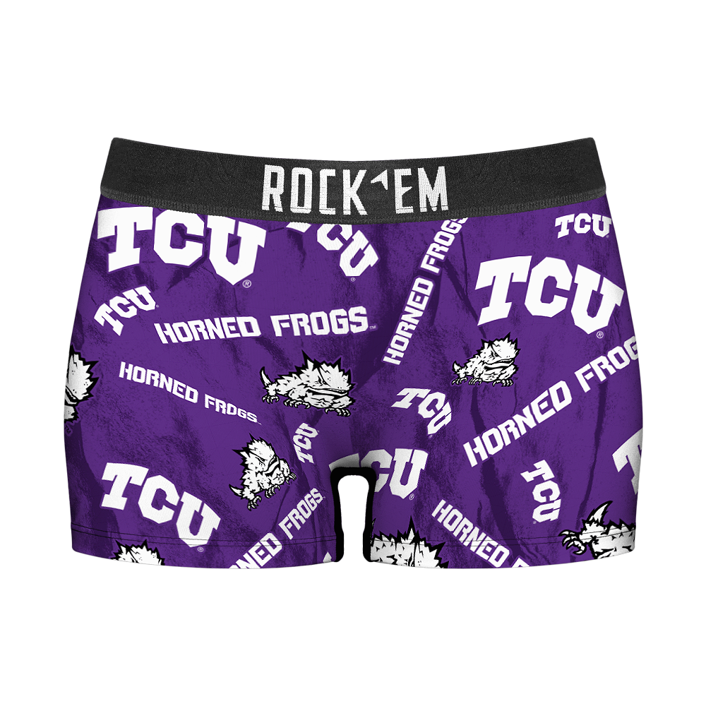 TCU Horned Frogs - Logo All-Over Women's Boy Shorts