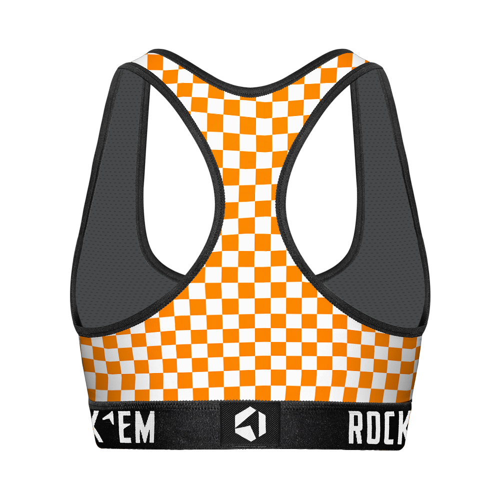 Tennessee Volunteers - Full Checkerboard Women's Sports Bra