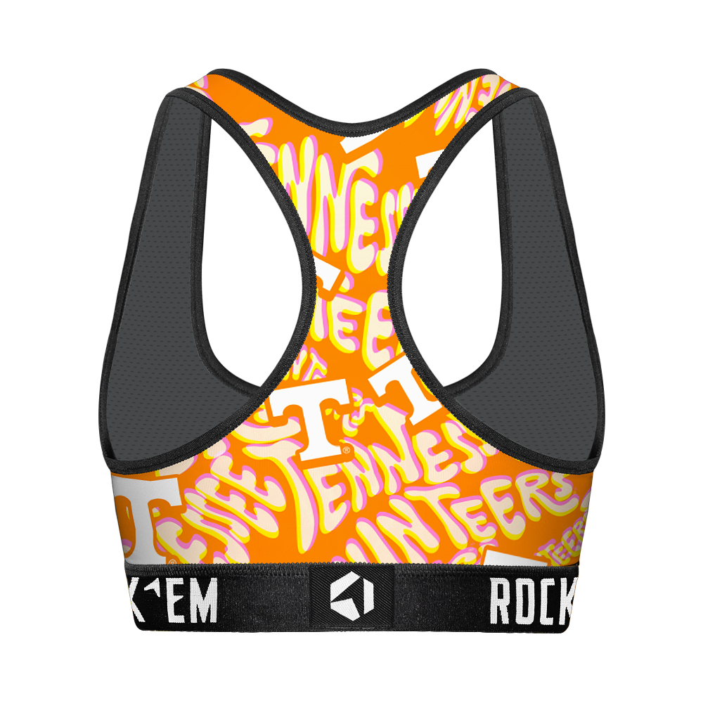 Tennessee Volunteers - Twisted Wordmark Women's Sports Bra
