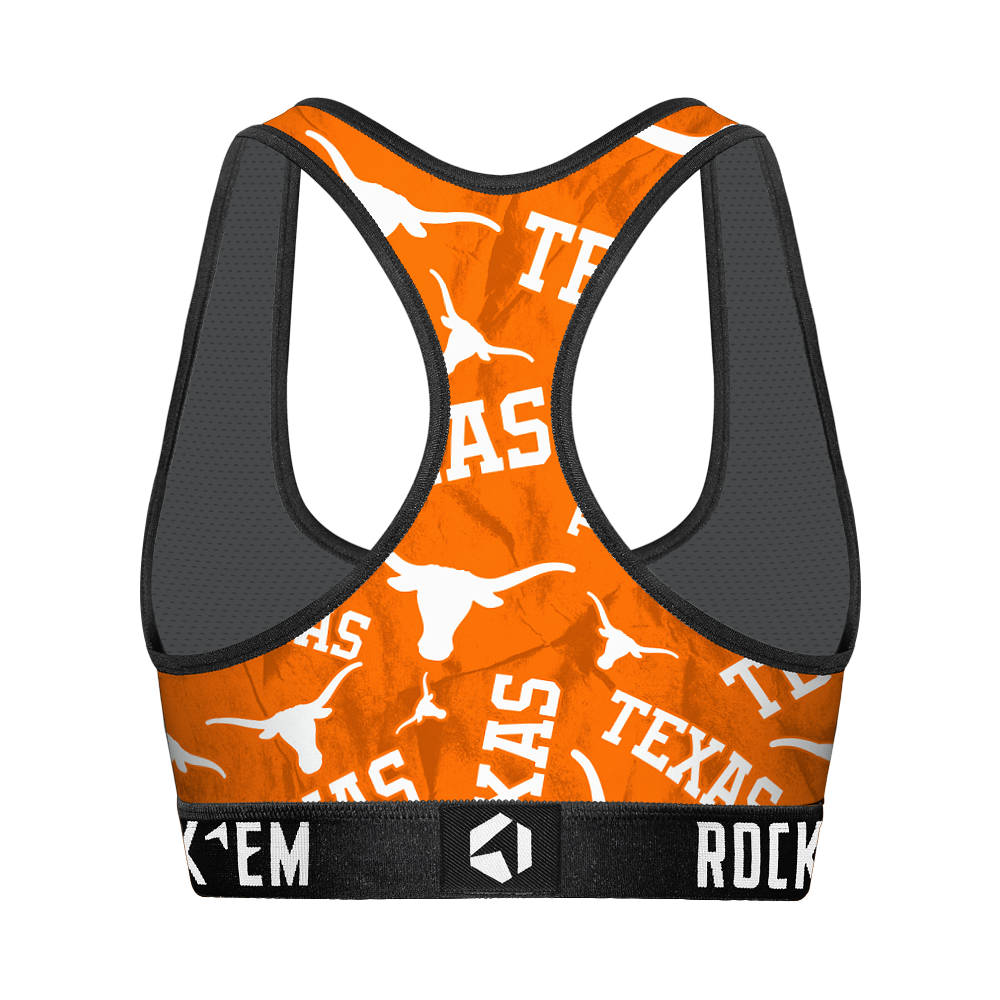 Texas Longhorns - Logo All-Over Women's Sports Bra