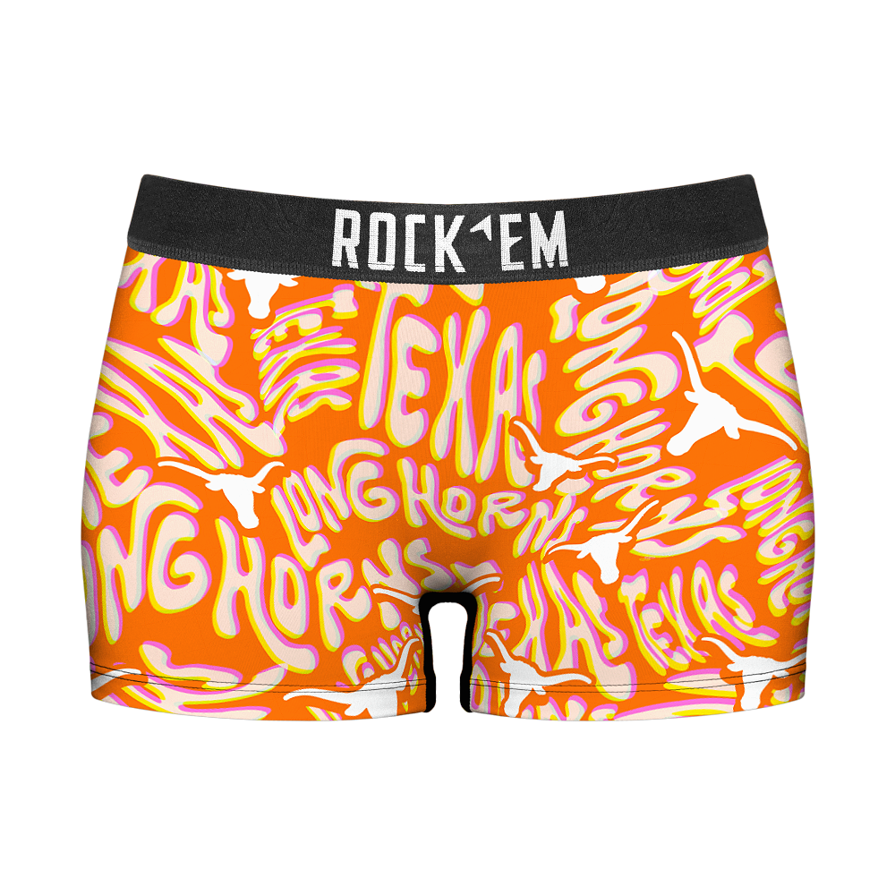Texas Longhorns - Twisted Wordmark Women's Boy Shorts
