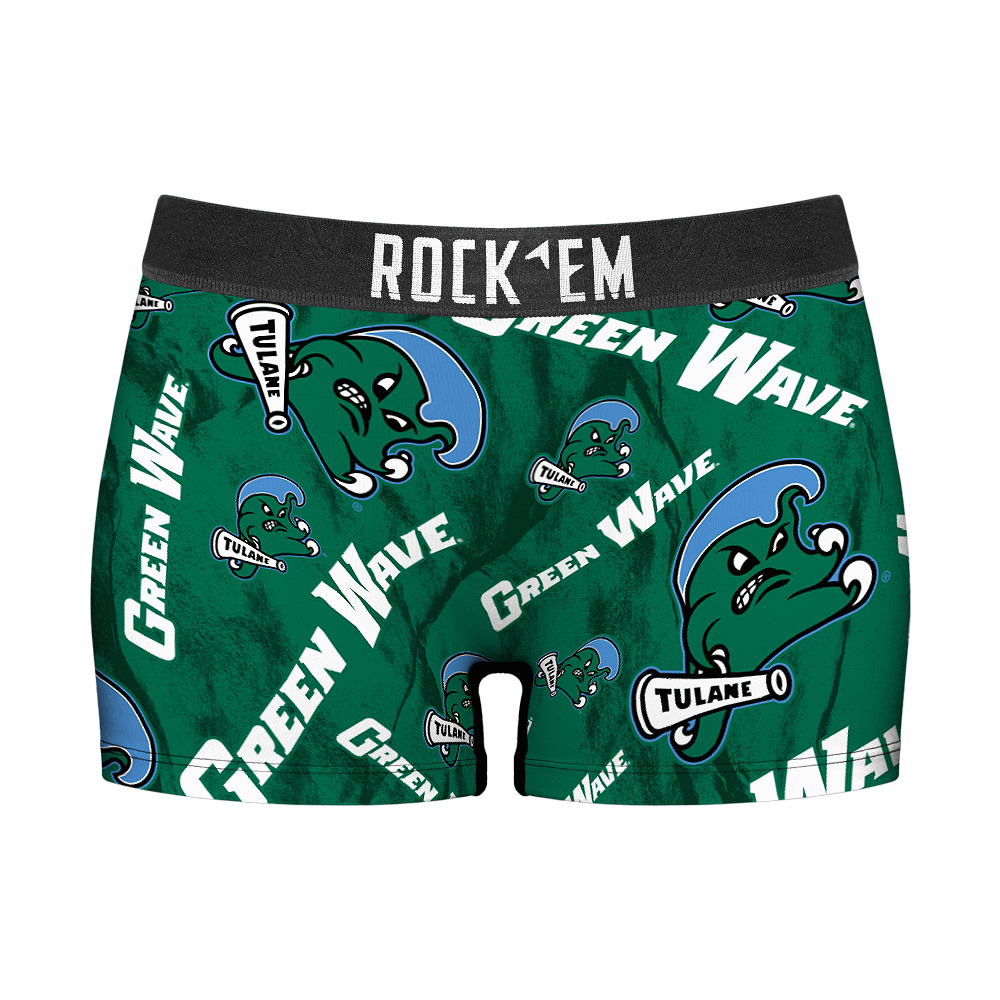 Tulane Green Wave - Logo All-Over Women's Boy Shorts