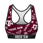 Texas A&M Aggies - Logo All-Over Women's Sports Bra