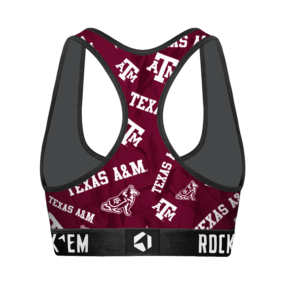 Texas A&M Aggies - Logo All-Over Women's Sports Bra