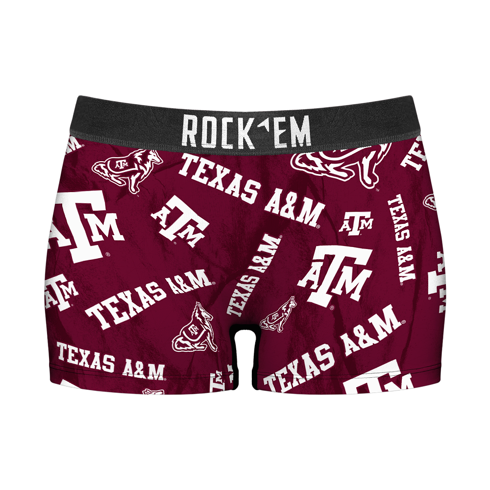 Texas A&M Aggies - Logo All-Over Women's Boy Shorts