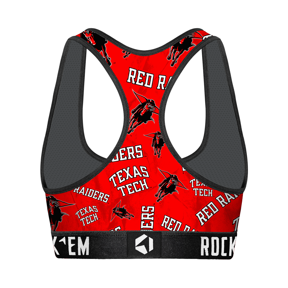Texas Tech Red Raiders - Logo All-Over Women's Sports Bra