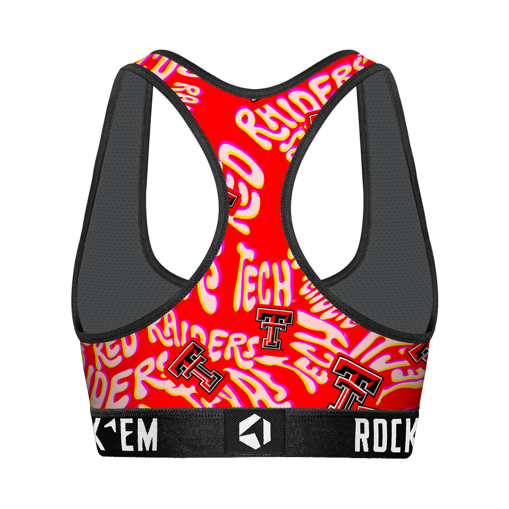 Texas Tech Red Raiders - Twisted Wordmark Women's Sports Bra