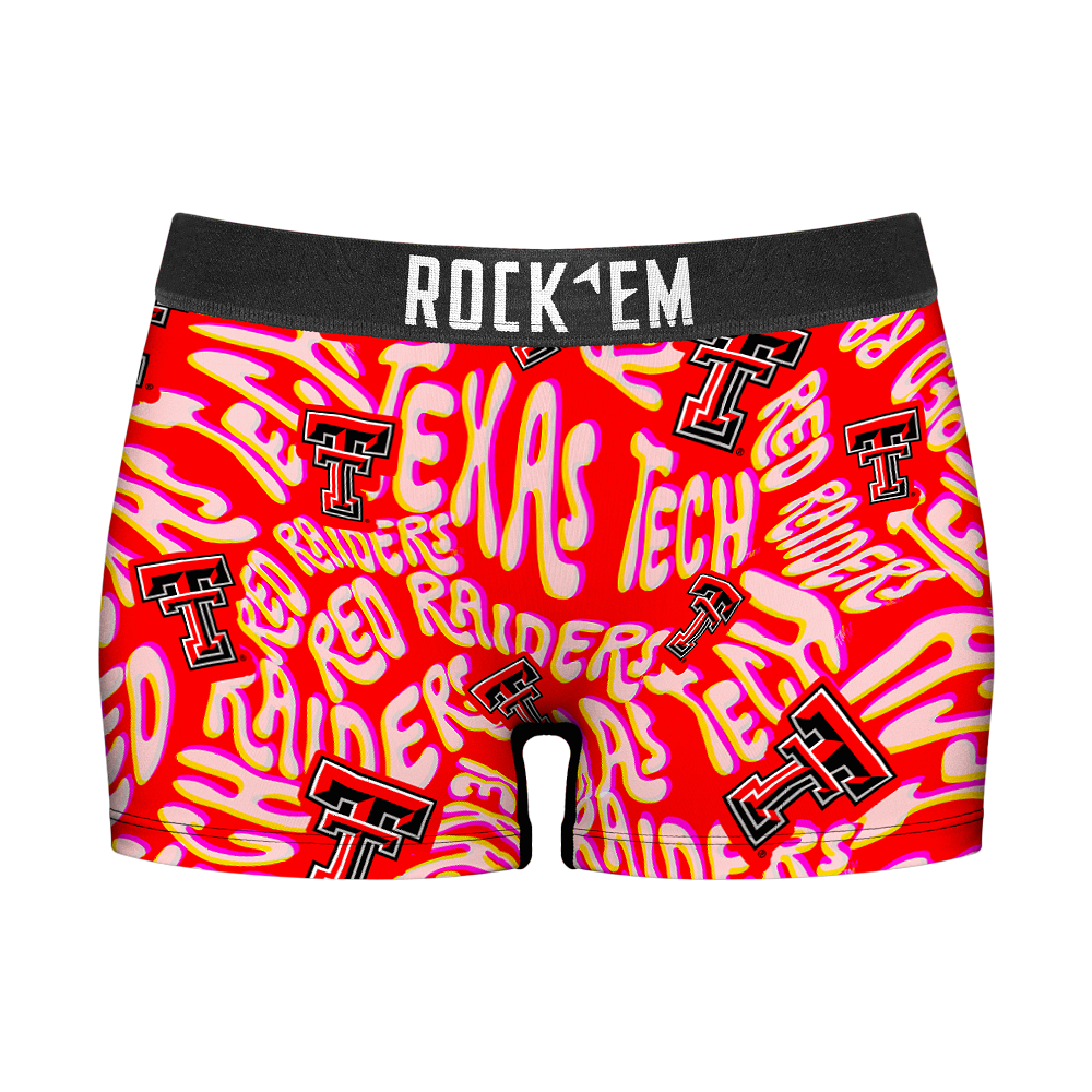 Texas Tech Red Raiders - Twisted Wordmark Women's Boy Shorts