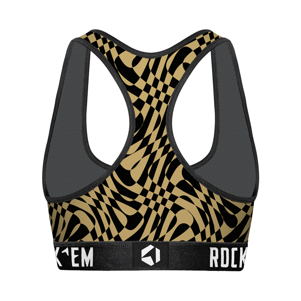 UCF Knights - Wavy Checkers Women's Sports Bra