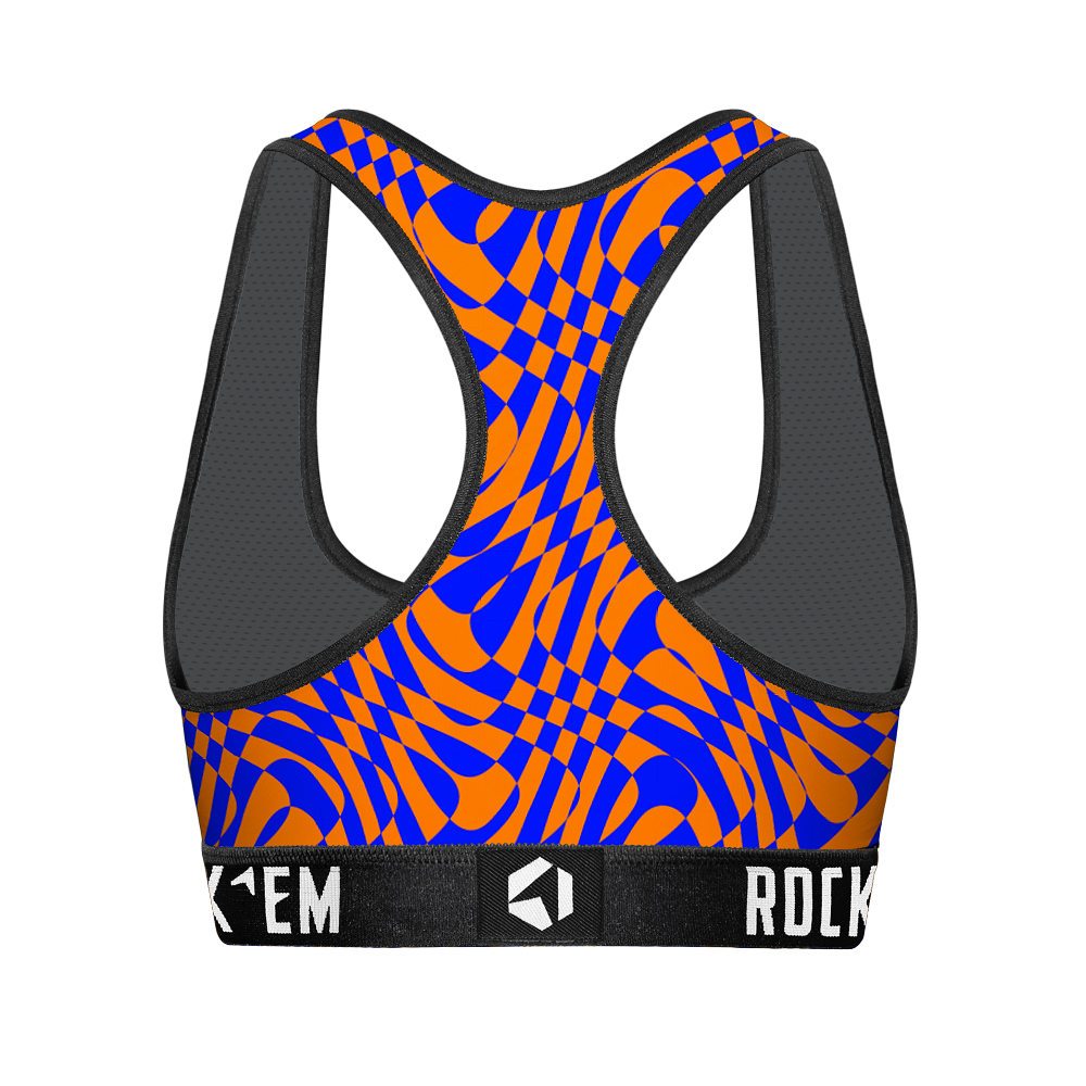Florida Gators - Wavy Checkers Women's Sports Bra