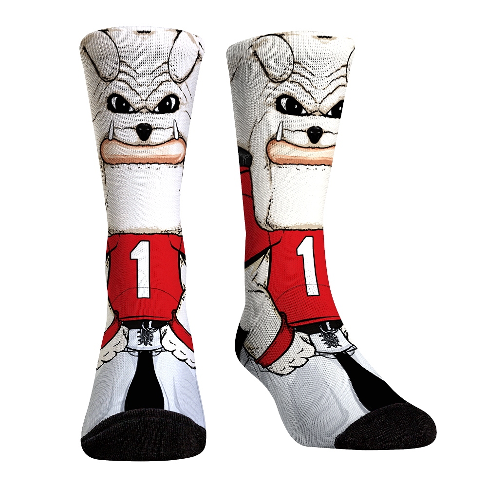 Georgia Bulldogs - HyperOptic Mascot Crew Socks