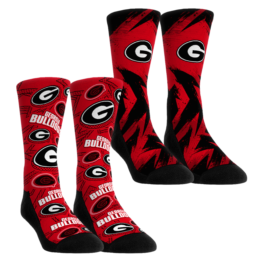 Georgia Bulldogs - Game Day 2-Pack Crew Socks
