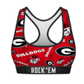 Georgia Bulldogs - Logo All-Over Women's Sports Bra