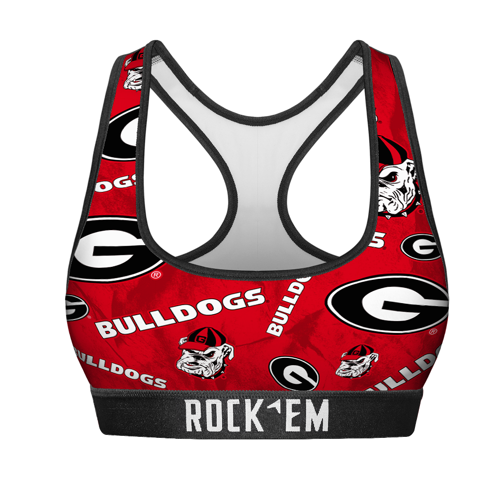 Georgia Bulldogs - Logo All-Over Women's Sports Bra