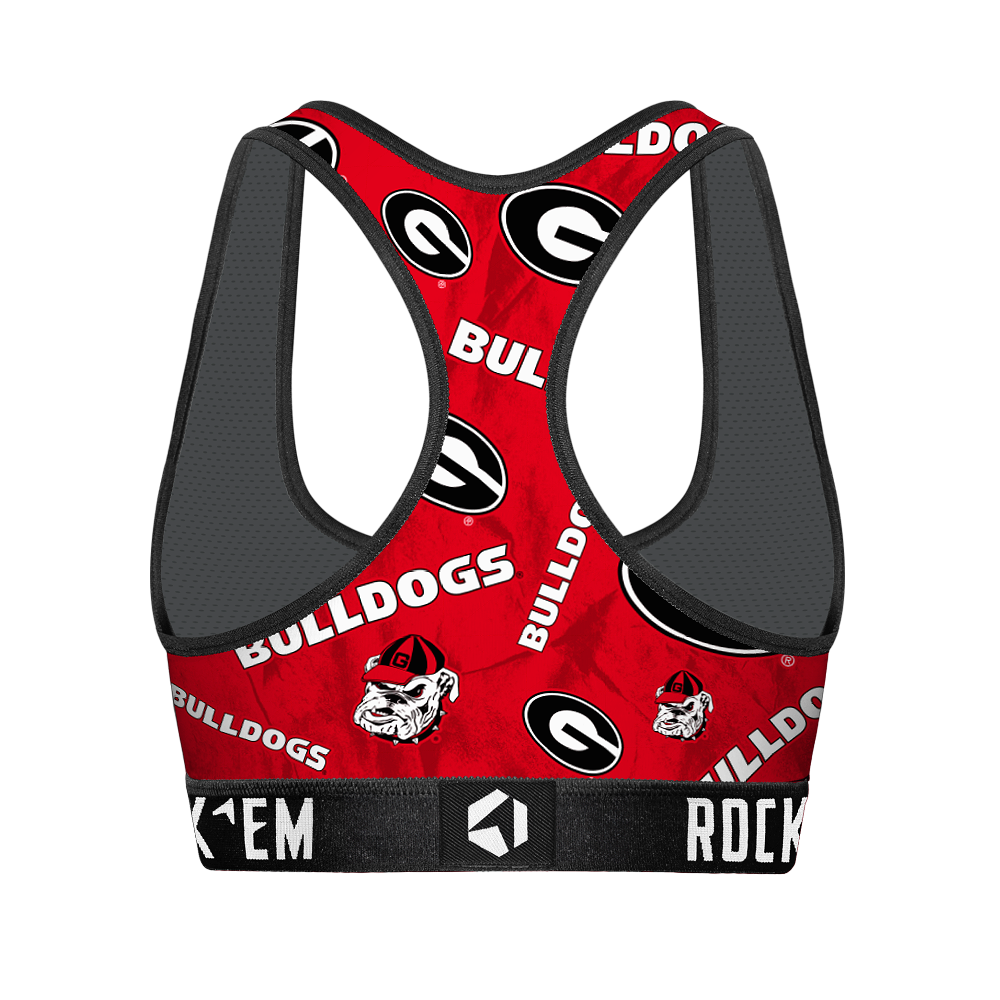 Georgia Bulldogs - Logo All-Over Women's Sports Bra