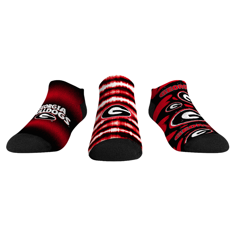 Georgia Bulldogs - Low Cut - Make Some Noise (3-Pack) Socks