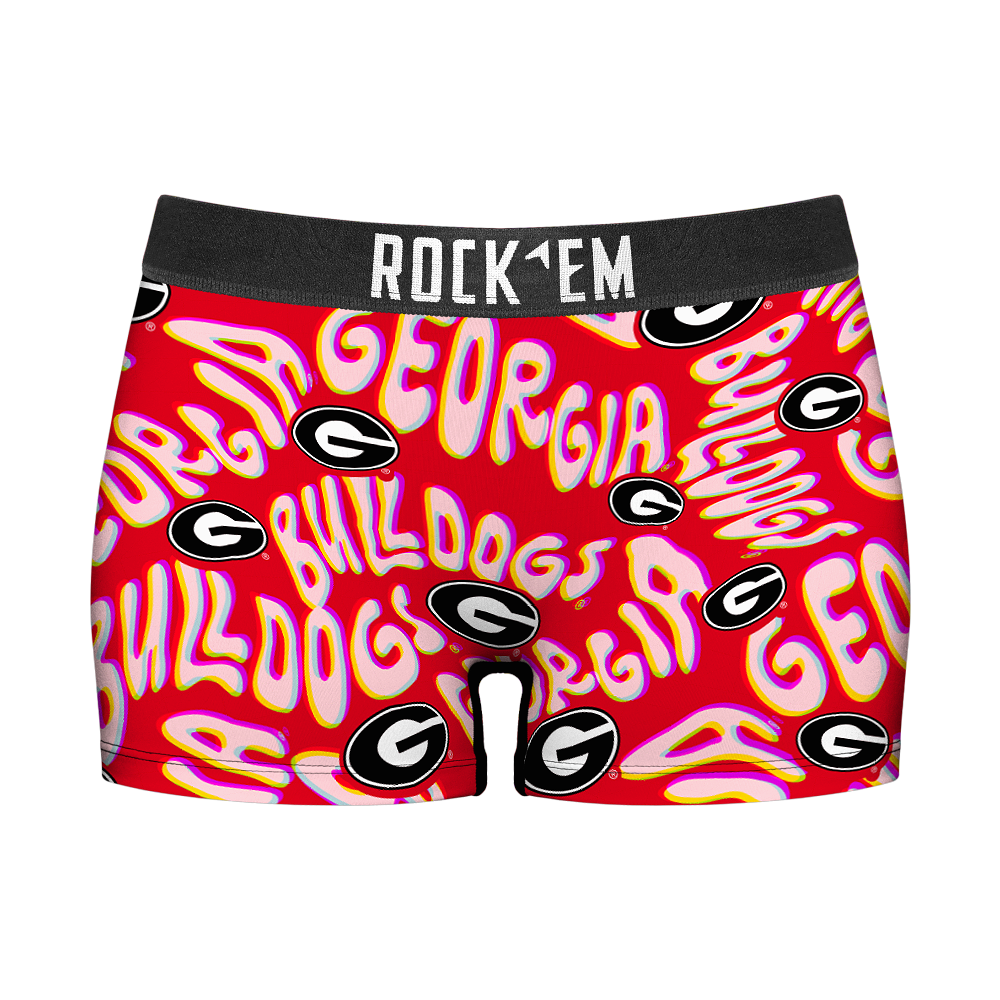 Georgia Bulldogs - Twisted Wordmark Women's Boy Shorts