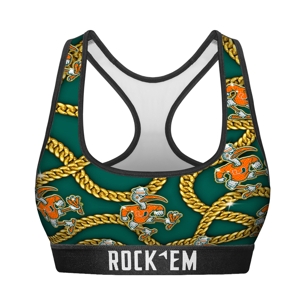 Miami Hurricanes - Cuban Links Women's Sports Bra
