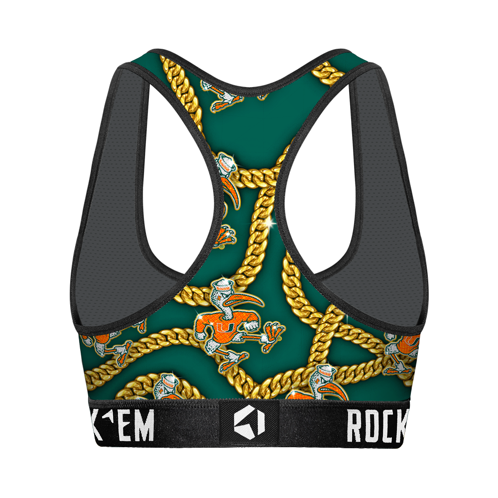 Miami Hurricanes - Cuban Links Women's Sports Bra
