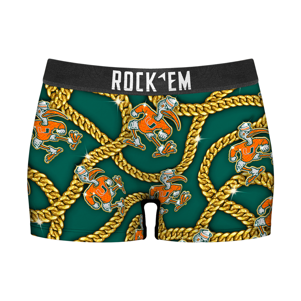 Miami Hurricanes - Cuban Links Women's Boy Shorts