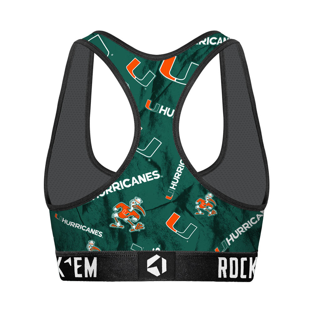 Miami Hurricanes - Logo All-Over Women's Sports Bra