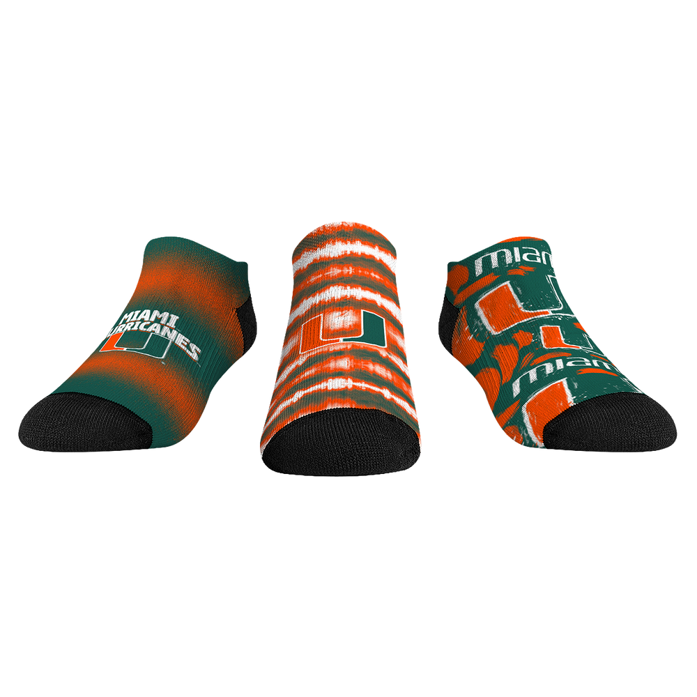 Miami Hurricanes - Low Cut - Make Some Noise (3-Pack) Socks