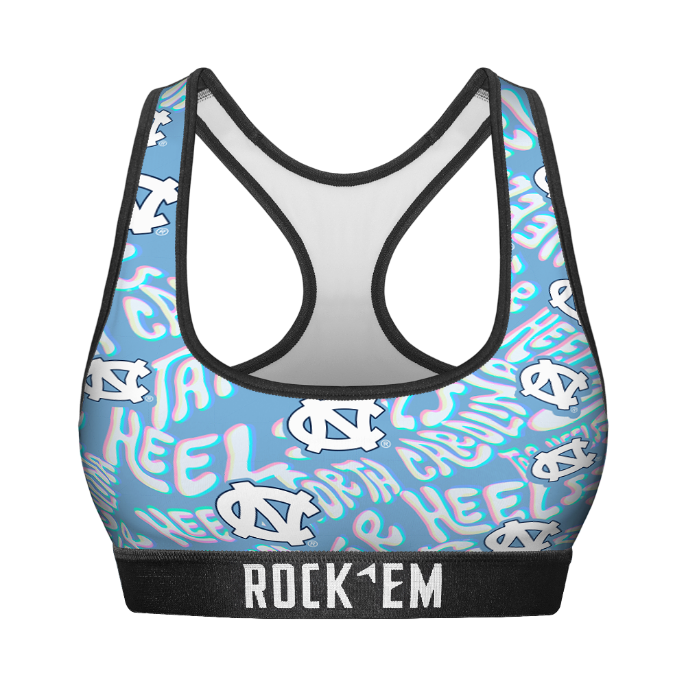 North Carolina Tar Heels - Twisted Wordmark Women's Sports Bra