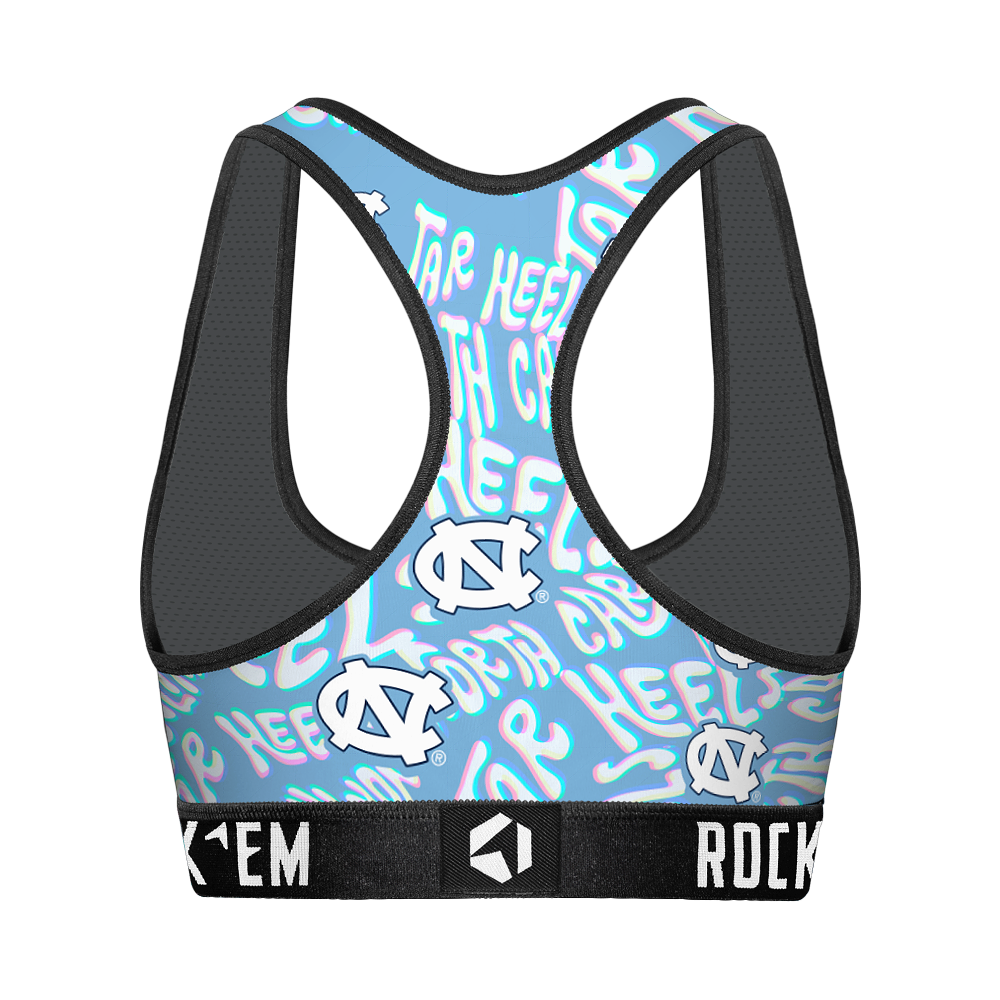 North Carolina Tar Heels - Twisted Wordmark Women's Sports Bra