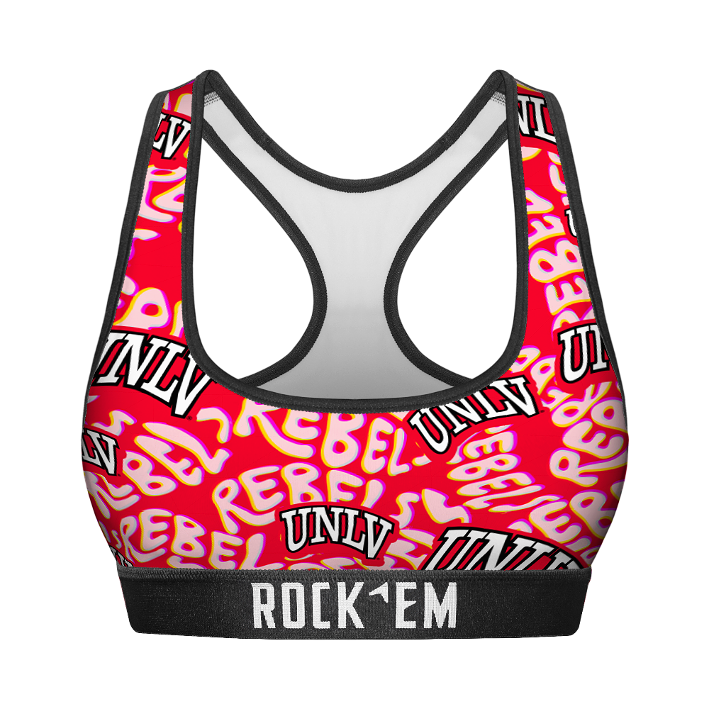 UNLV Rebels - Twisted Wordmark Women's Sports Bra