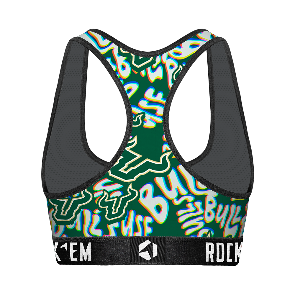 USF Bulls - Twisted Wordmark Women's Sports Bra