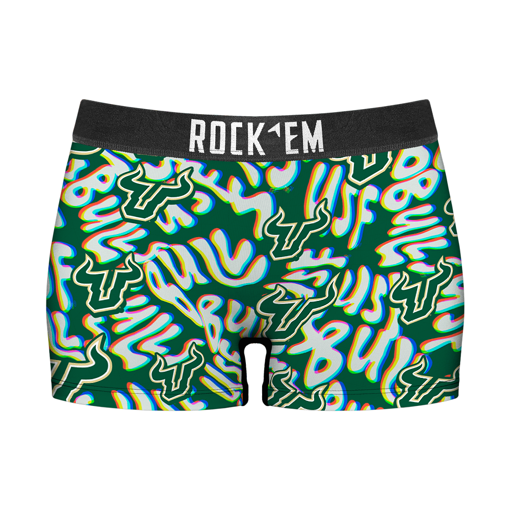 USF Bulls - Twisted Wordmark Women's Boy Shorts
