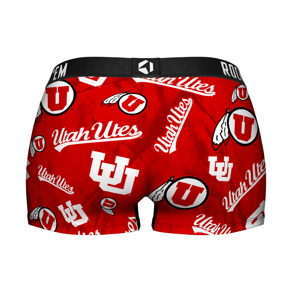 Utah Utes - Logo All-Over Women's Boy Shorts
