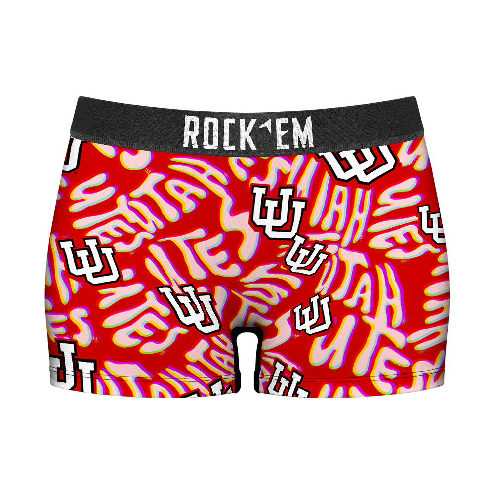 Utah Utes - Twisted Wordmark Women's Boy Shorts