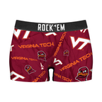 Virginia Tech Hokies - Logo All-Over Women's Boy Shorts