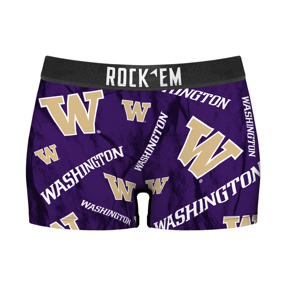 Washington Huskies - Logo All-Over Women's Boy Shorts