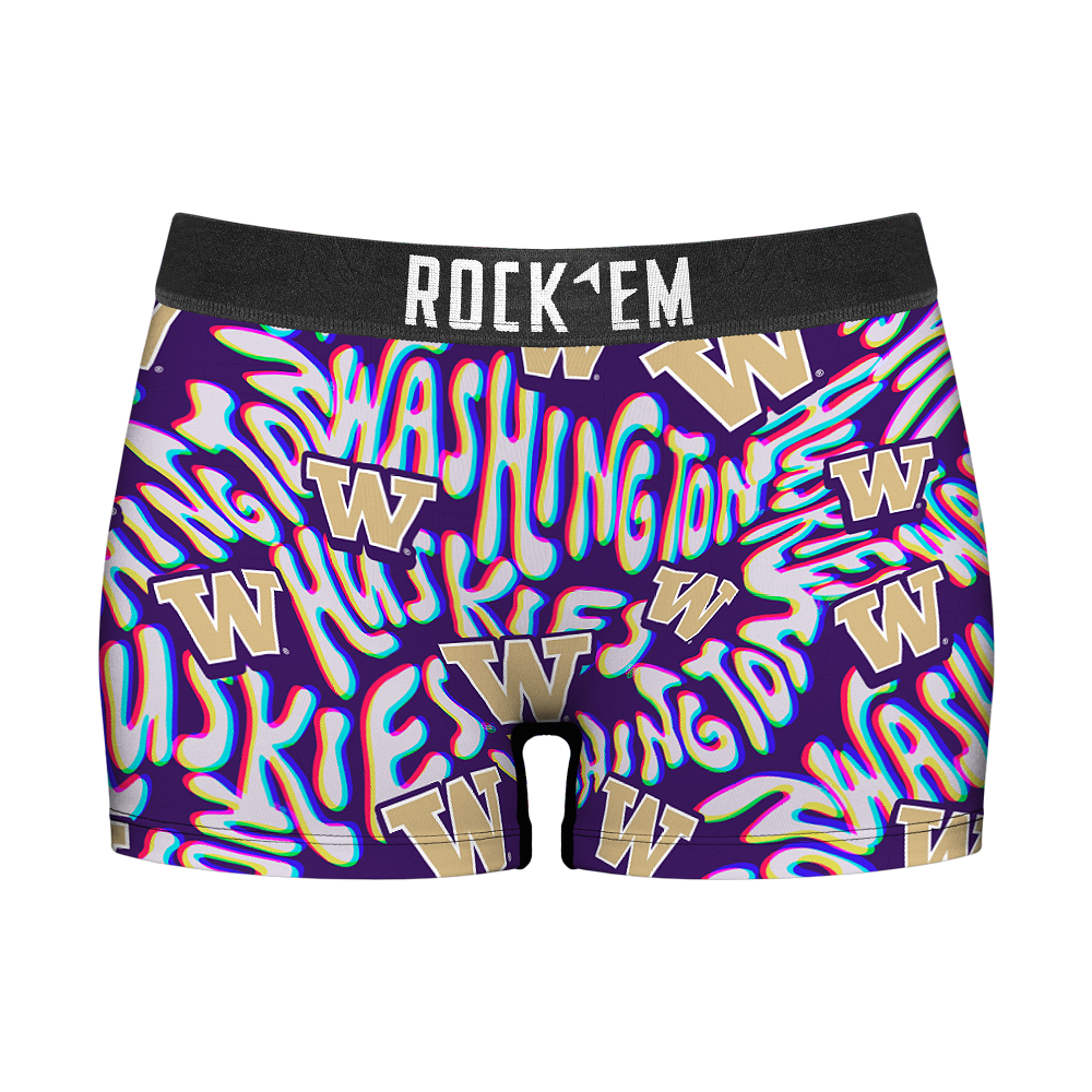 Washington Huskies - Twisted Wordmark Women's Boy Shorts