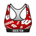 Wisconsin Badgers - Logo All-Over Women's Sports Bra