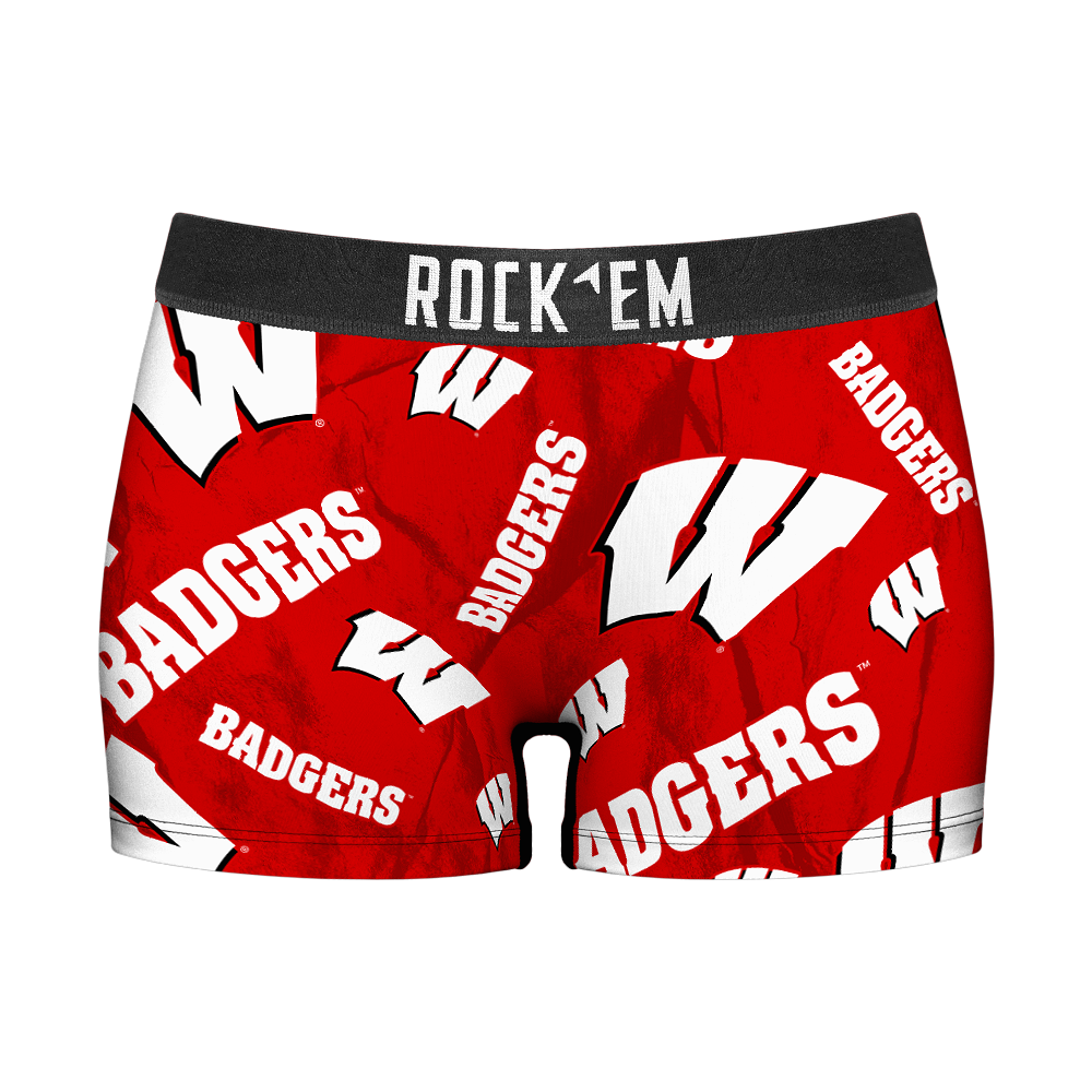 Wisconsin Badgers - Logo All-Over Women's Boy Shorts