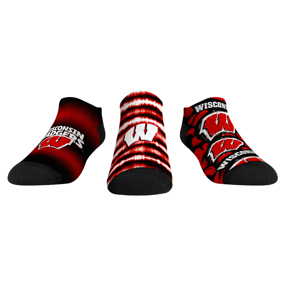 Wisconsin Badgers - Low Cut - Make Some Noise (3-Pack) Socks