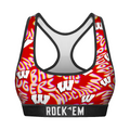 Wisconsin Badgers - Twisted Wordmark Women's Sports Bra